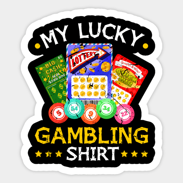 My Lucky Gambling Sticker by Humbas Fun Shirts